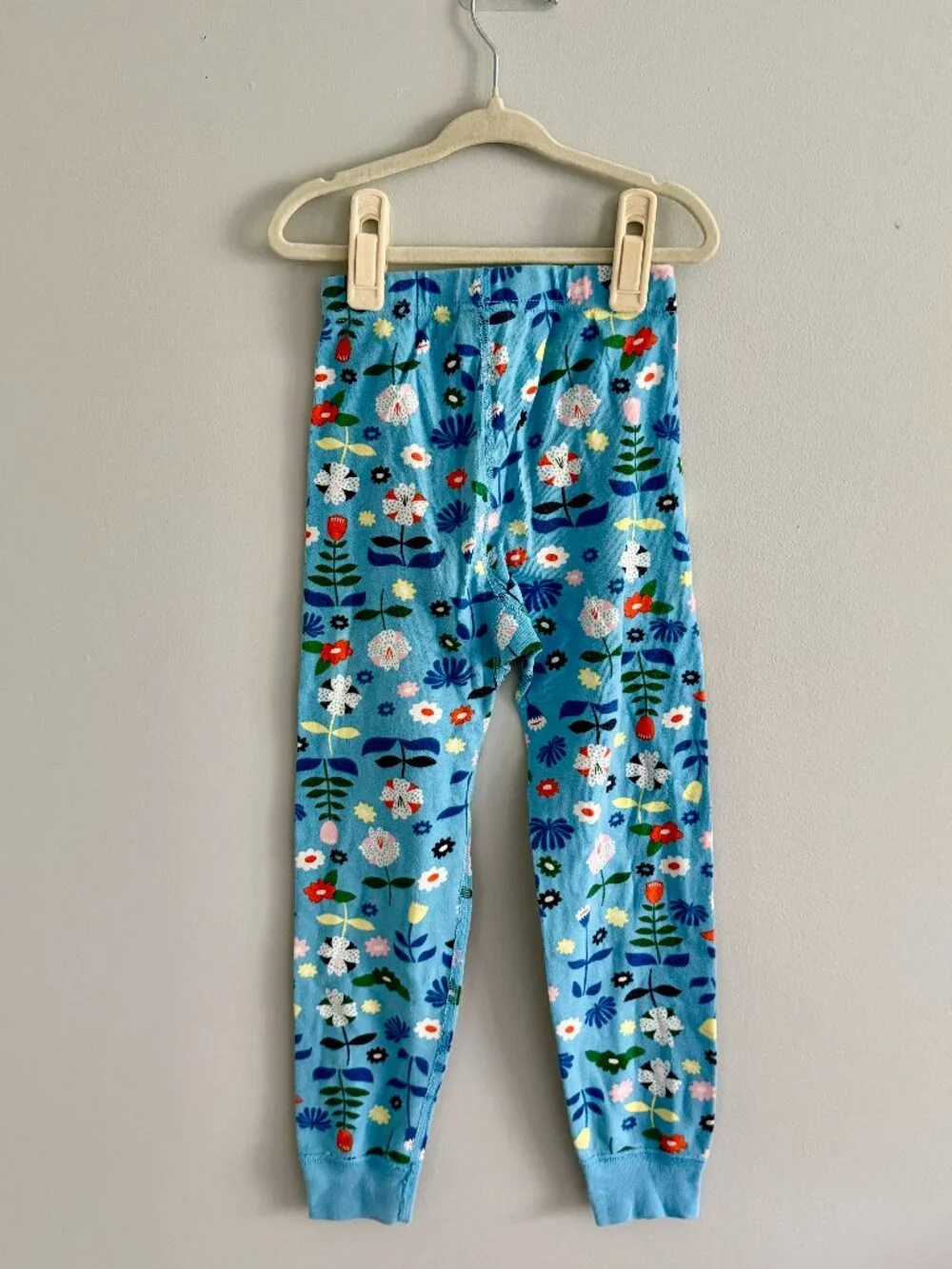 Hanna Andersson Organic Cotton Floral Pajama Set Blue Size 5